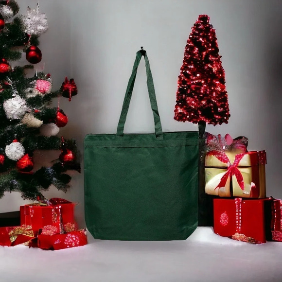 Christmas tote‎ bag zipper closure - Picture 2 of 4